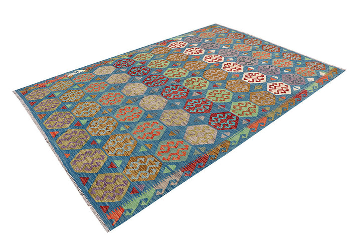 Multi Colored Kilim 6' 9 x 9' 7 - No. 64484 - ALRUG Rug Store