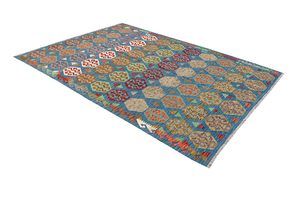 Multi Colored Kilim 6' 9 x 9' 7 - No. 64484 - ALRUG Rug Store