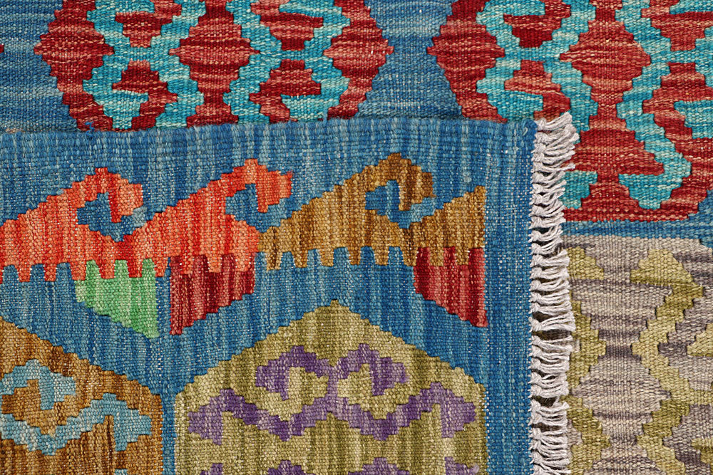 Multi Colored Kilim 6' 9 x 9' 7 - No. 64484 - ALRUG Rug Store