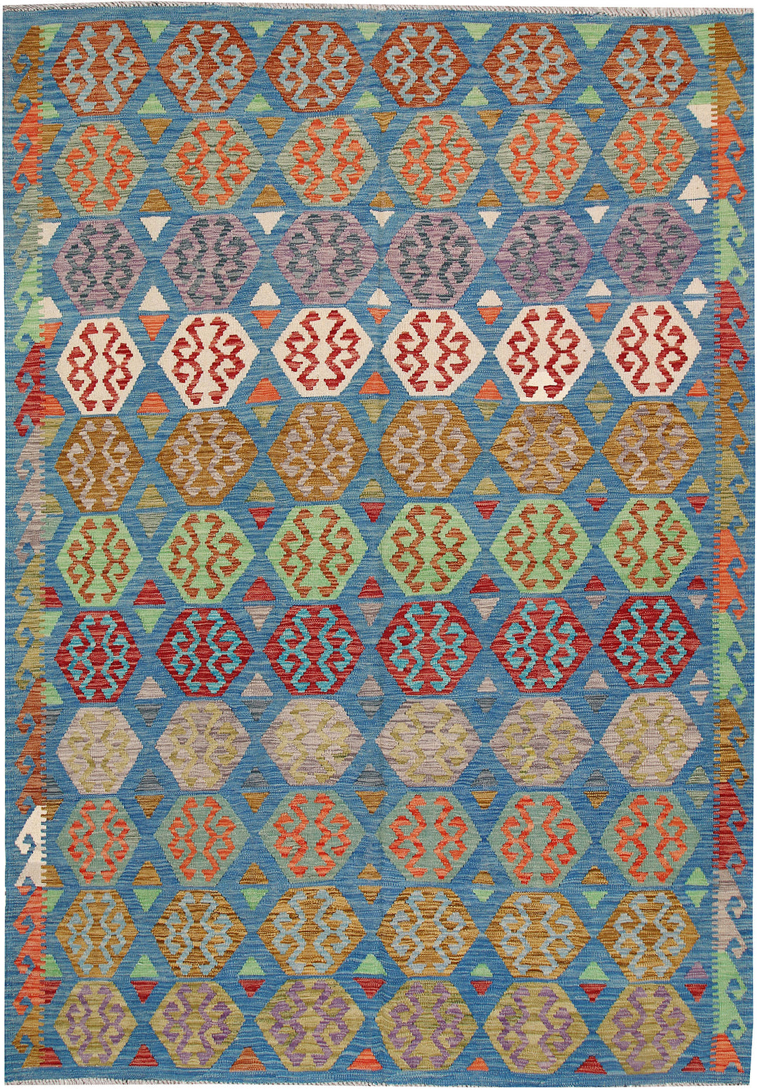 Multi Colored Kilim 6' 9 x 9' 7 - No. 64484 - ALRUG Rug Store