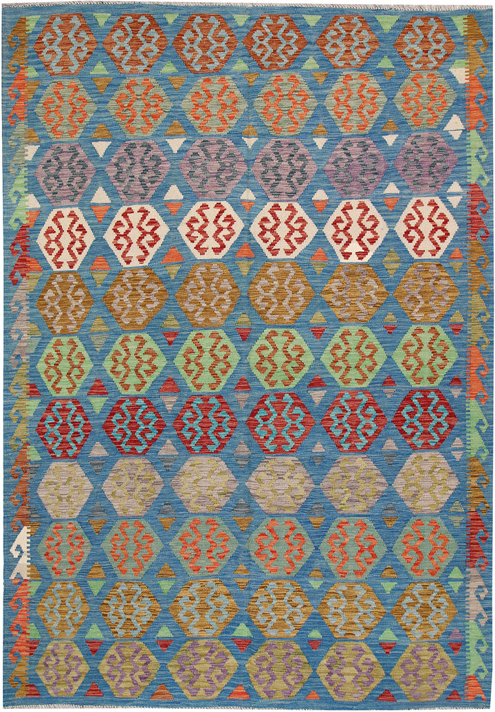 Multi Colored Kilim 6' 9 x 9' 7 - No. 64484 - ALRUG Rug Store