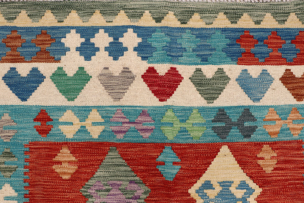 Multi Colored Kilim 6' 9 x 10' - No. 64485 - ALRUG Rug Store