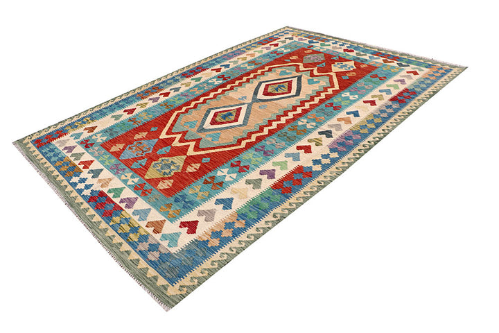Multi Colored Kilim 6' 9 x 10' - No. 64485 - ALRUG Rug Store