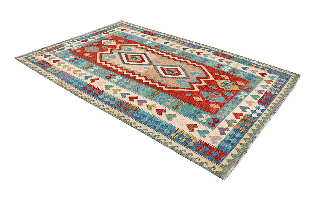Multi Colored Kilim 6' 9 x 10' - No. 64485 - ALRUG Rug Store