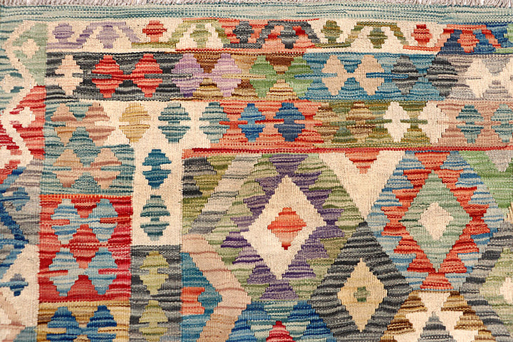 Multi Colored Kilim 6' 3 x 9' 1 - No. 64486 - ALRUG Rug Store