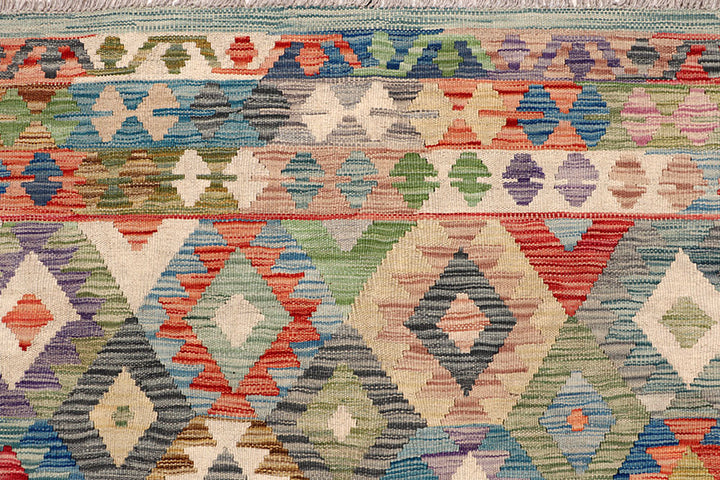 Multi Colored Kilim 6' 3 x 9' 1 - No. 64486 - ALRUG Rug Store
