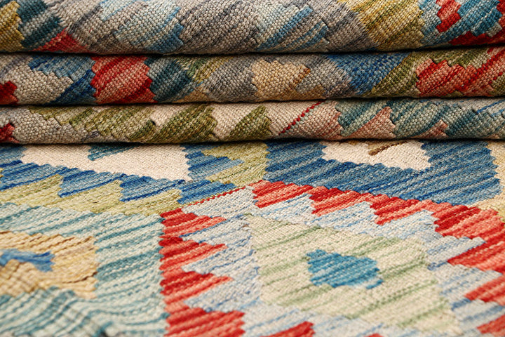 Multi Colored Kilim 6' 3 x 9' 1 - No. 64486 - ALRUG Rug Store