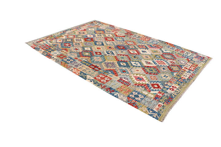 Multi Colored Kilim 6' 3 x 9' 1 - No. 64486 - ALRUG Rug Store