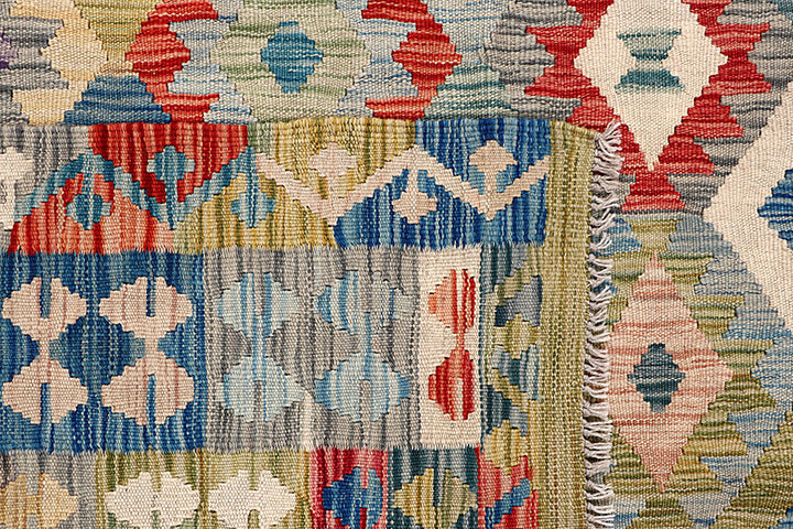Multi Colored Kilim 6' 3 x 9' 1 - No. 64486 - ALRUG Rug Store