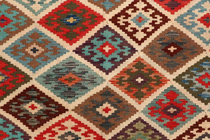 Multi Colored Kilim 6' 5 x 9' 9 - No. 64487 - ALRUG Rug Store