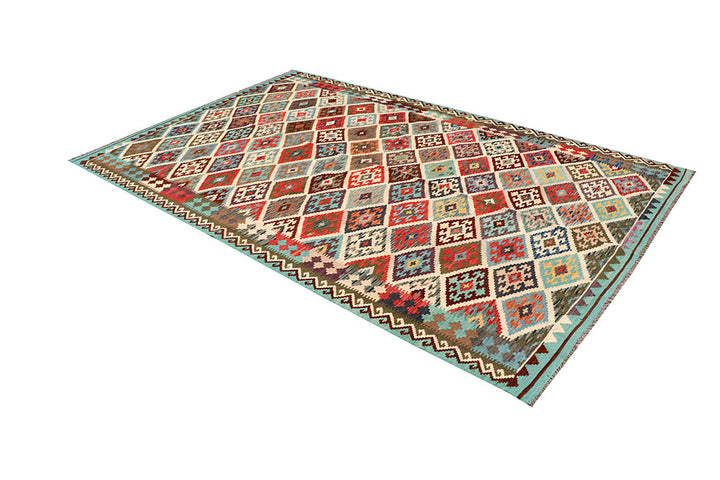 Multi Colored Kilim 6' 5 x 9' 9 - No. 64487 - ALRUG Rug Store