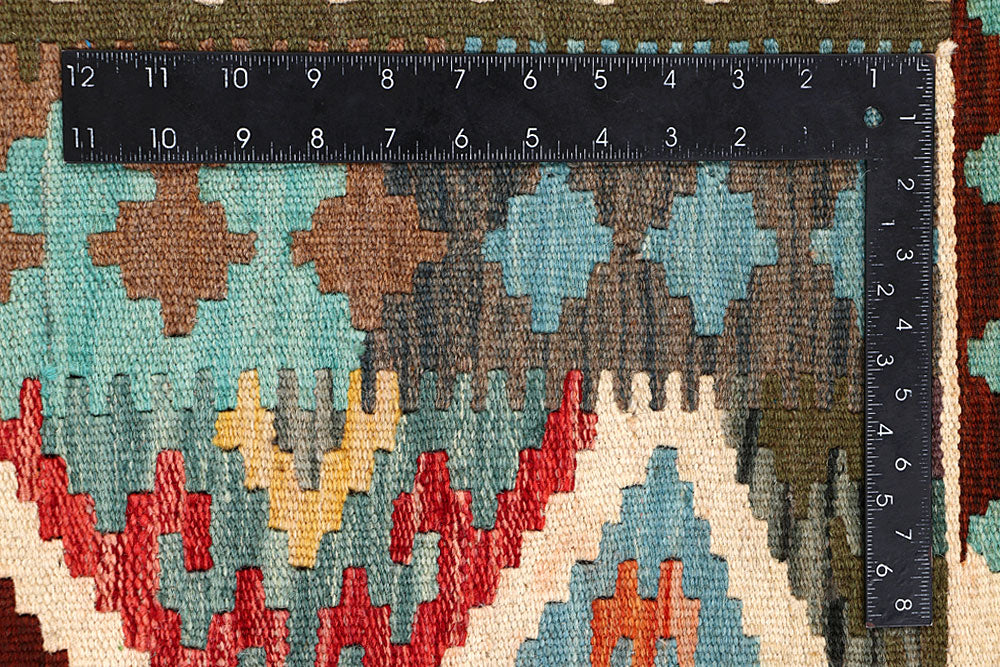 Multi Colored Kilim 6' 5 x 9' 9 - No. 64487 - ALRUG Rug Store