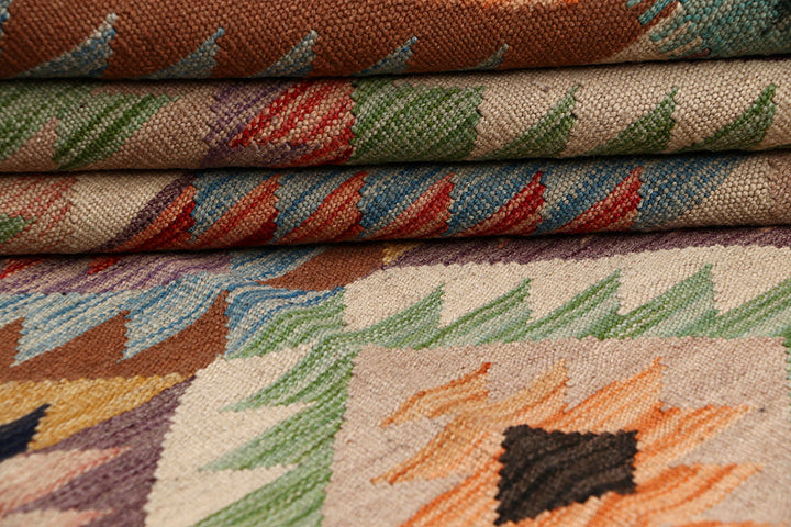 Multi Colored Kilim 5' 11 x 9' 1 - No. 64488 - ALRUG Rug Store