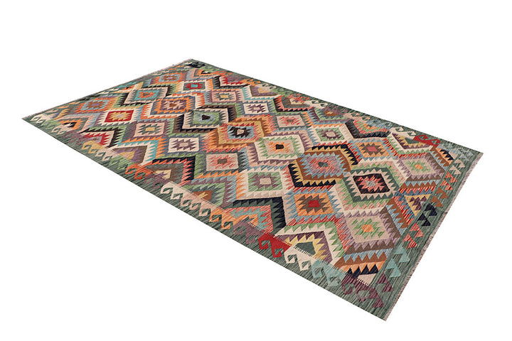 Multi Colored Kilim 5' 11 x 9' 1 - No. 64488 - ALRUG Rug Store