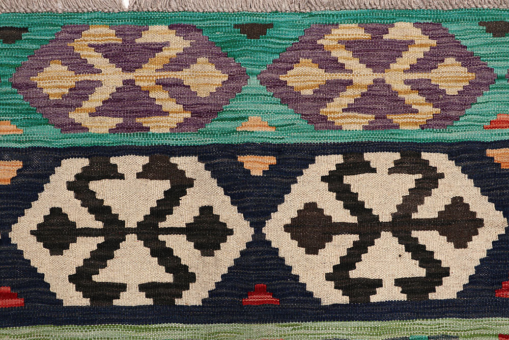 Multi Colored Kilim 6' 7 x 9' 11 - No. 64489 - ALRUG Rug Store