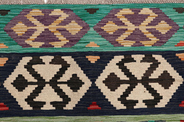 Multi Colored Kilim 6' 7 x 9' 11 - No. 64489 - ALRUG Rug Store