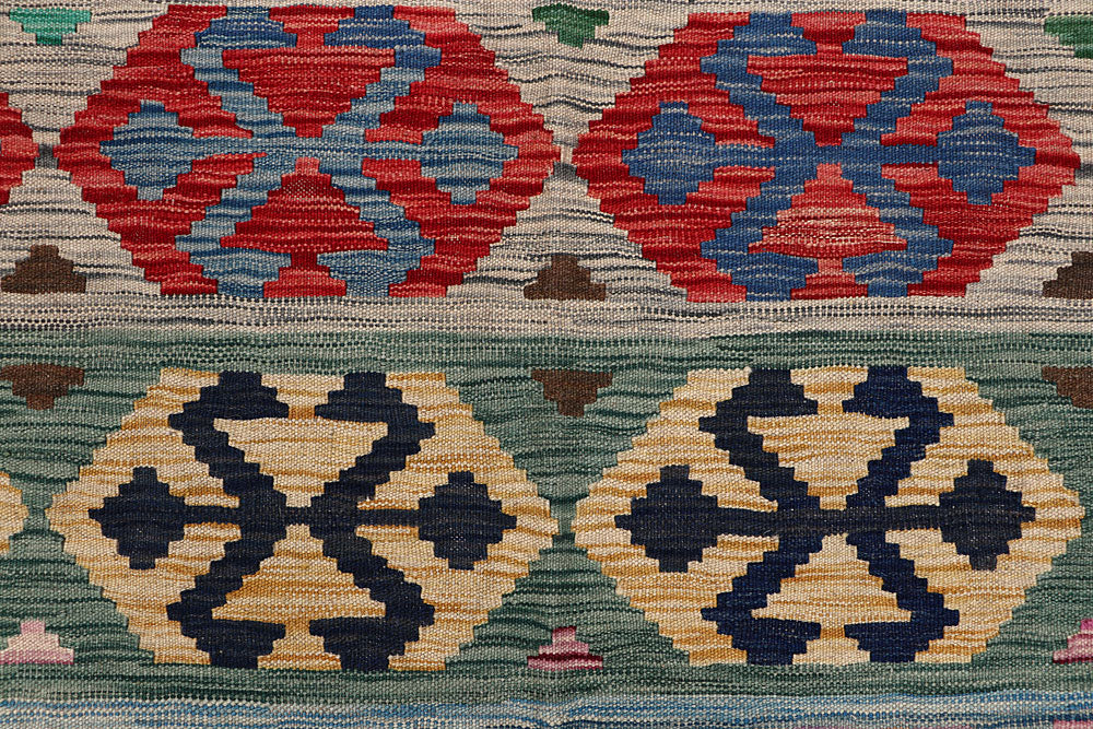 Multi Colored Kilim 6' 7 x 9' 11 - No. 64489 - ALRUG Rug Store