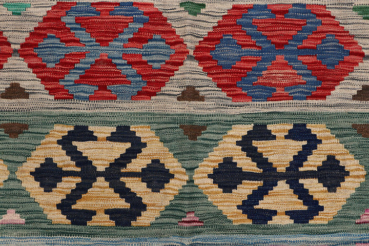Multi Colored Kilim 6' 7 x 9' 11 - No. 64489 - ALRUG Rug Store