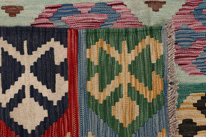Multi Colored Kilim 6' 7 x 9' 11 - No. 64489 - ALRUG Rug Store