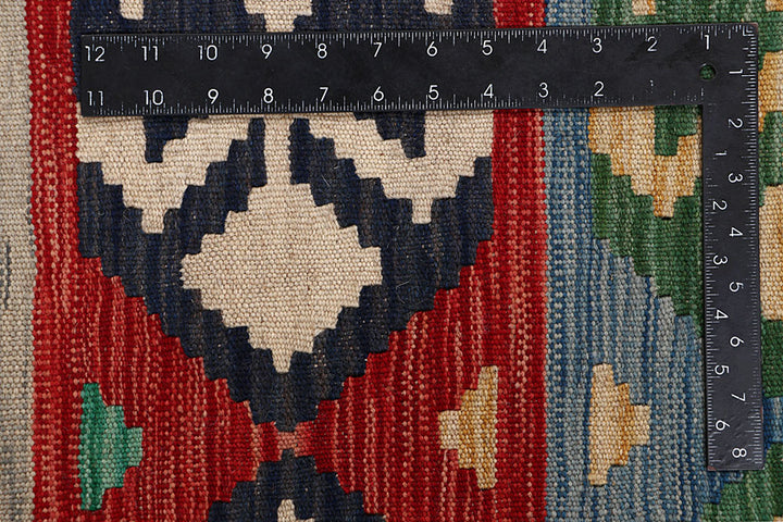 Multi Colored Kilim 6' 7 x 9' 11 - No. 64489 - ALRUG Rug Store