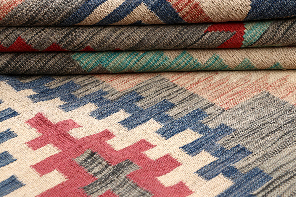 Multi Colored Kilim 6' x 8' 11 - No. 64490 - ALRUG Rug Store