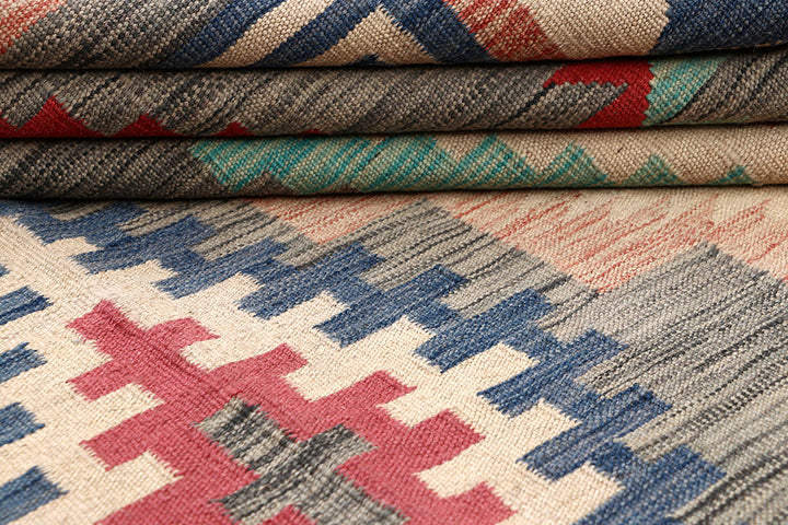 Multi Colored Kilim 6' x 8' 11 - No. 64490 - ALRUG Rug Store