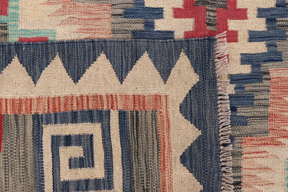 Multi Colored Kilim 6' x 8' 11 - No. 64490 - ALRUG Rug Store