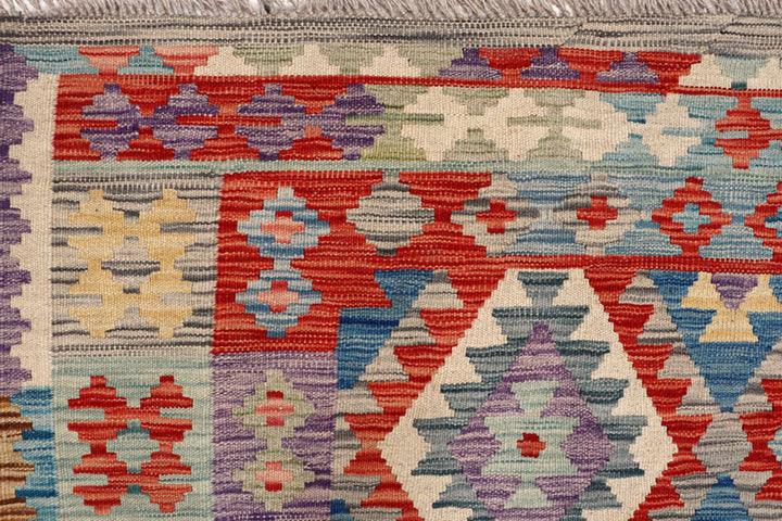 Multi Colored Kilim 6' 3 x 9' 3 - No. 64491 - ALRUG Rug Store