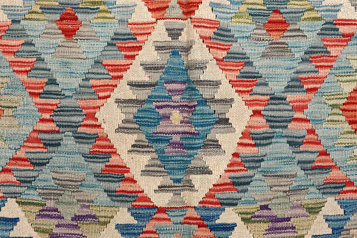 Multi Colored Kilim 6' 3 x 9' 3 - No. 64491 - ALRUG Rug Store