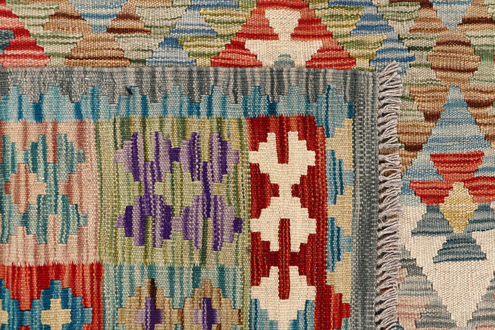 Multi Colored Kilim 6' 3 x 9' 3 - No. 64491 - ALRUG Rug Store
