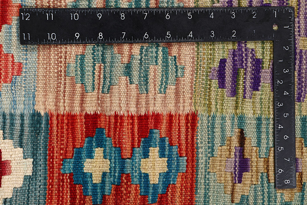 Multi Colored Kilim 6' 3 x 9' 3 - No. 64491 - ALRUG Rug Store