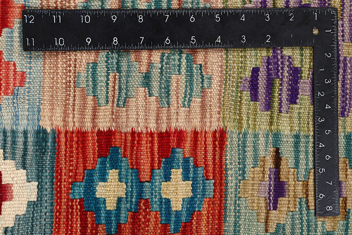 Multi Colored Kilim 6' 3 x 9' 3 - No. 64491 - ALRUG Rug Store