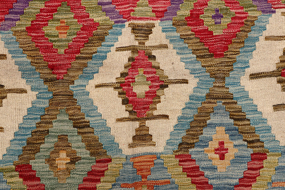 Multi Colored Kilim 6' 8 x 9' 6 - No. 64492 - ALRUG Rug Store