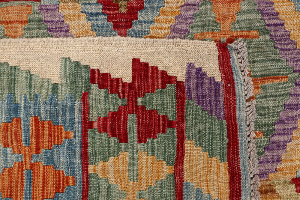 Multi Colored Kilim 6' 8 x 9' 6 - No. 64492 - ALRUG Rug Store