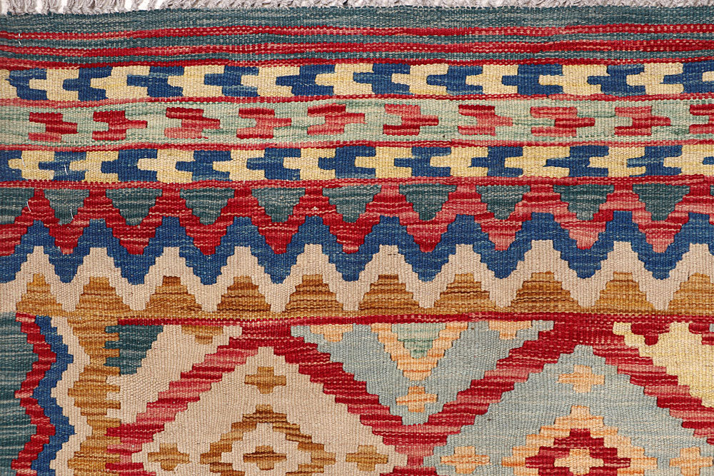Multi Colored Kilim 6' 7 x 9' 10 - No. 64493 - ALRUG Rug Store
