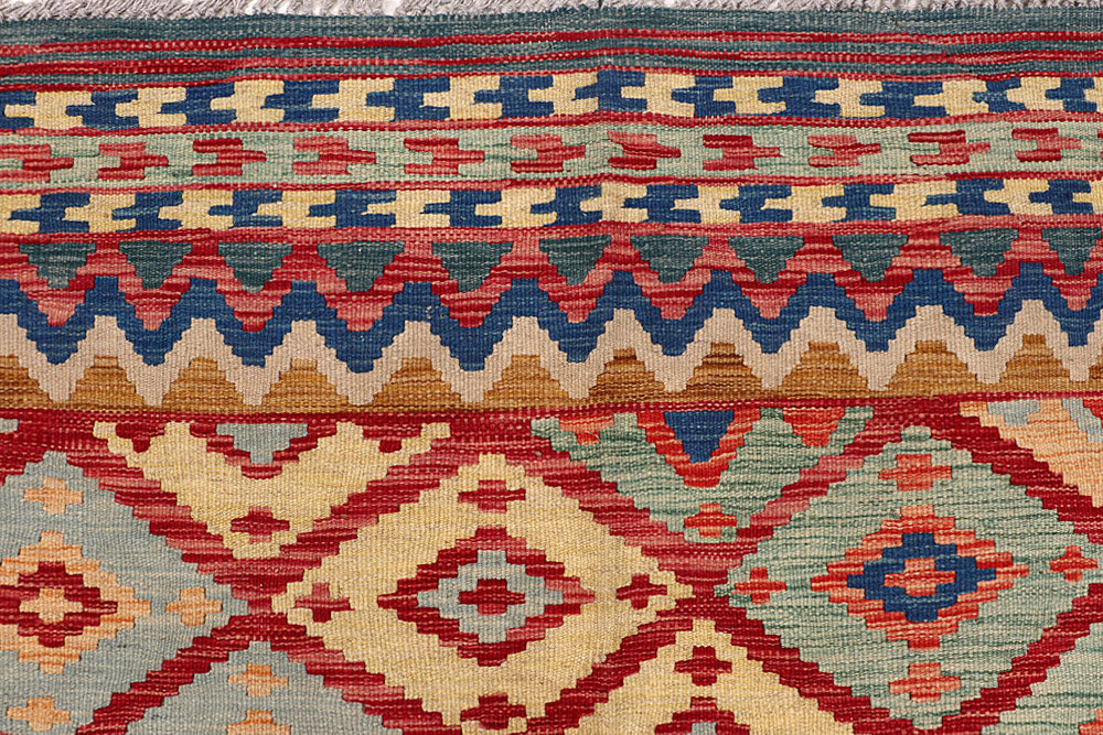 Multi Colored Kilim 6' 7 x 9' 10 - No. 64493 - ALRUG Rug Store