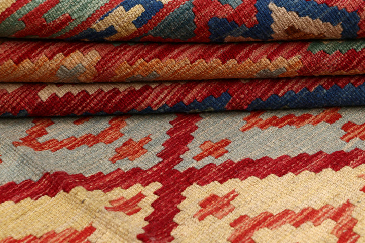 Multi Colored Kilim 6' 7 x 9' 10 - No. 64493 - ALRUG Rug Store