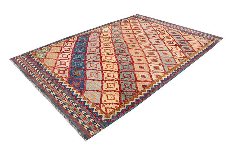 Multi Colored Kilim 6' 7 x 9' 10 - No. 64493 - ALRUG Rug Store