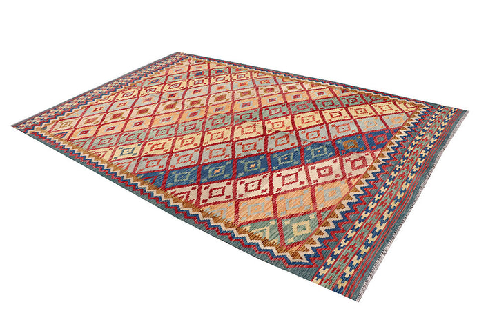 Multi Colored Kilim 6' 7 x 9' 10 - No. 64493 - ALRUG Rug Store