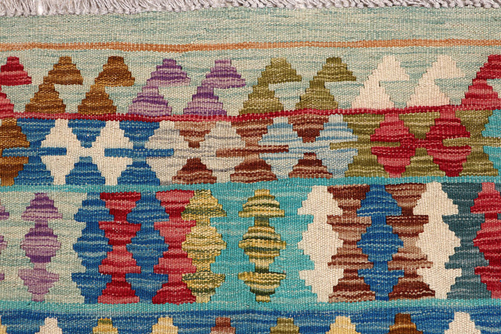 Multi Colored Kilim 6' 7 x 9' 11 - No. 64494 - ALRUG Rug Store