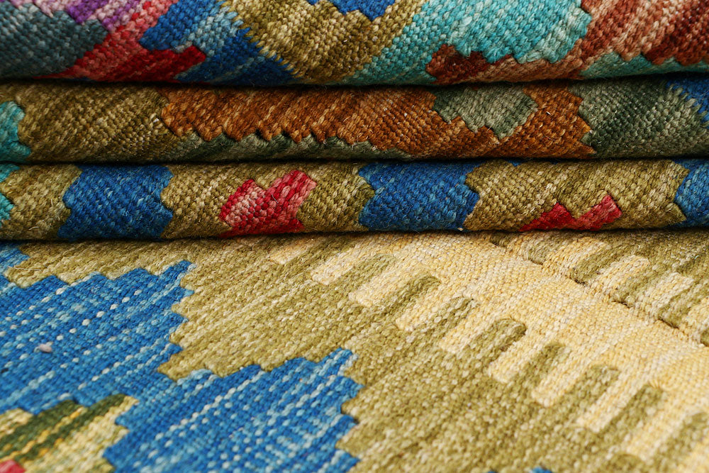 Multi Colored Kilim 6' 7 x 9' 11 - No. 64494 - ALRUG Rug Store