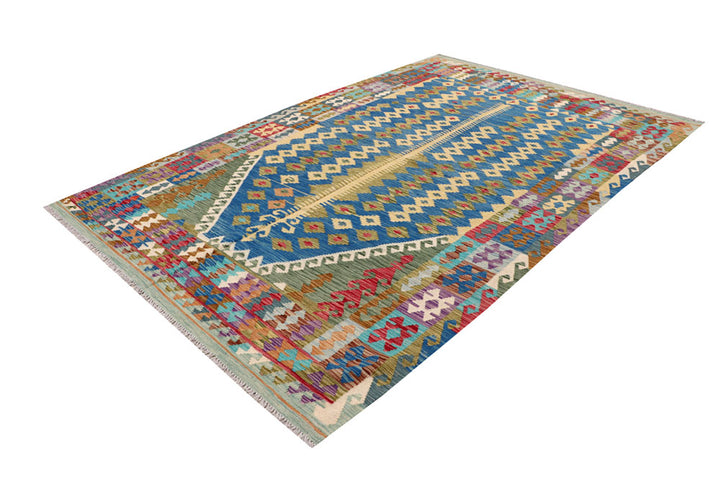Multi Colored Kilim 6' 7 x 9' 11 - No. 64494 - ALRUG Rug Store