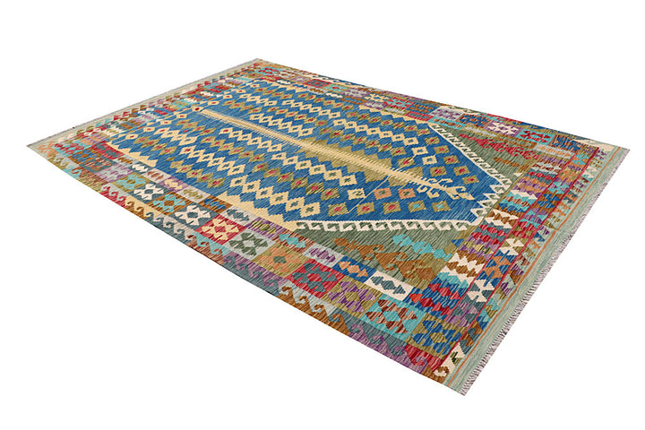 Multi Colored Kilim 6' 7 x 9' 11 - No. 64494 - ALRUG Rug Store