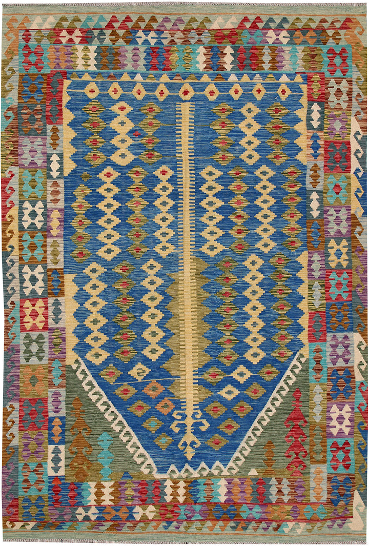 Multi Colored Kilim 6' 7 x 9' 11 - No. 64494 - ALRUG Rug Store