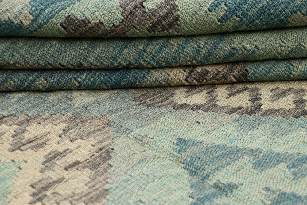 Multi Colored Kilim 6' 10 x 9' 10 - No. 64495 - ALRUG Rug Store