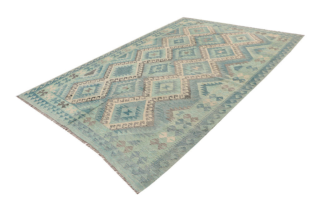 Multi Colored Kilim 6' 10 x 9' 10 - No. 64495 - ALRUG Rug Store