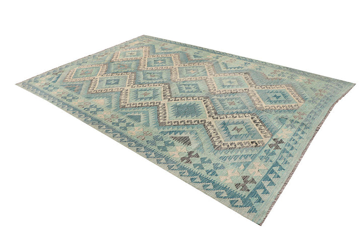 Multi Colored Kilim 6' 10 x 9' 10 - No. 64495 - ALRUG Rug Store