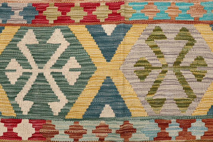 Multi Colored Kilim 6' 5 x 9' 8 - No. 64496 - ALRUG Rug Store
