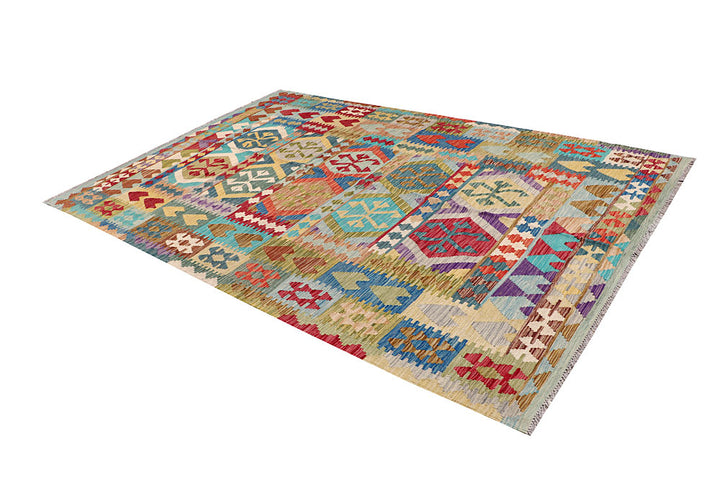 Multi Colored Kilim 6' 5 x 9' 8 - No. 64496 - ALRUG Rug Store