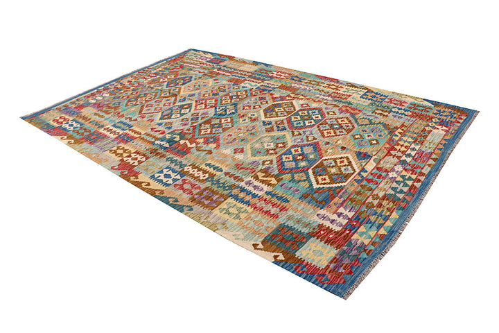 Multi Colored Kilim 6' 8 x 9' 10 - No. 64497 - ALRUG Rug Store
